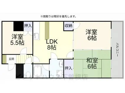 エムズコート沼本町(3LDK/3階)の間取り写真