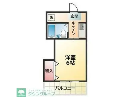 ラフォーレ岩塚(1K/4階)の間取り写真