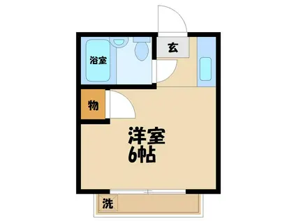調布ハイムピア(1K/1階)の間取り写真