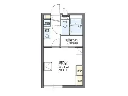 レオパレスイシハラIII(1K/2階)の間取り写真