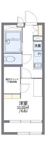 レオパレス一水(1K/1階)の間取り写真