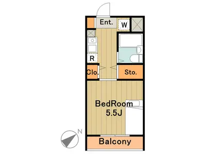 ウインドベル学生マンション(1K/3階)の間取り写真