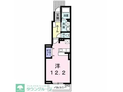 サンリット・レジデンスII(ワンルーム/1階)の間取り写真