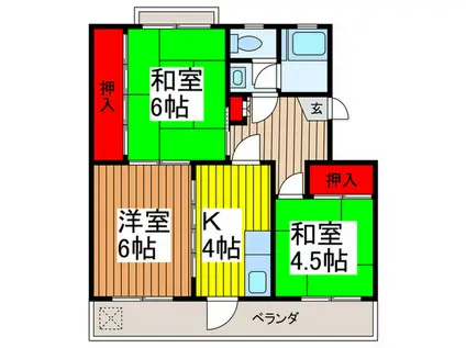 星野マンション(3K/3階)の間取り写真