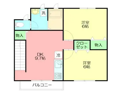 アールコート樅(2LDK/1階)の間取り写真