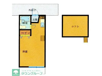 栄マンション(ワンルーム/1階)の間取り写真