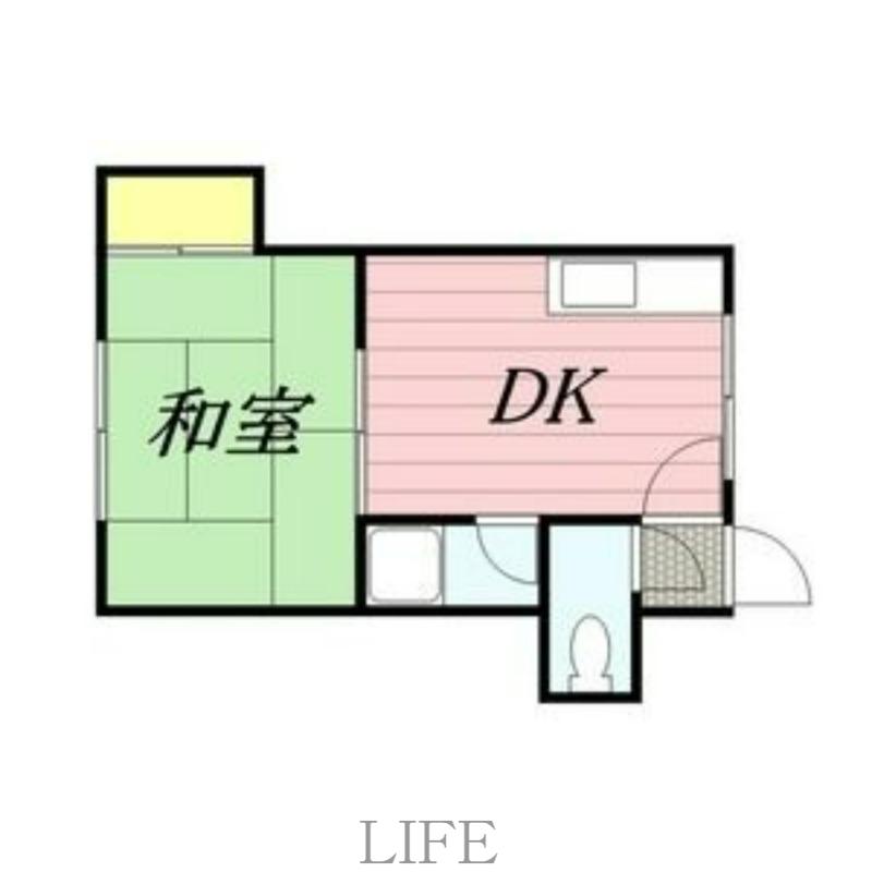 ハイツマドカ(1DK/3階)の間取り写真