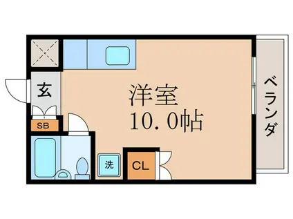 ヴィエント北花山(ワンルーム/4階)の間取り写真