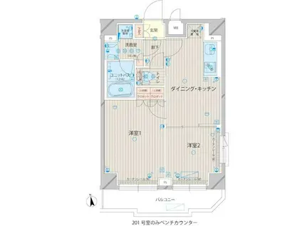 ルーブル上板橋(2DK/5階)の間取り写真