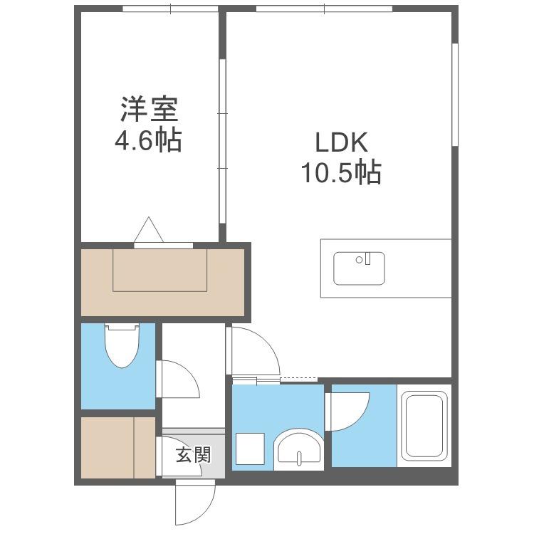 カレラ学園前(1LDK/3階)の間取り写真