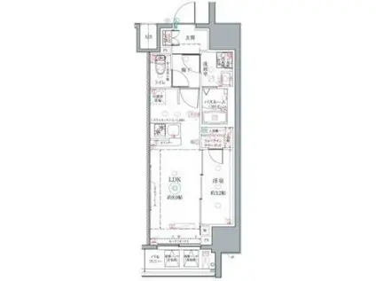 クレヴィスタ名古屋上前津(1LDK/5階)の間取り写真