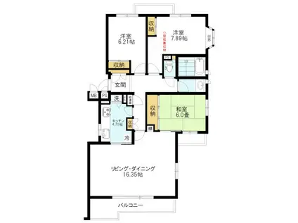 パシフィックパレス荻窪(3LDK/2階)の間取り写真