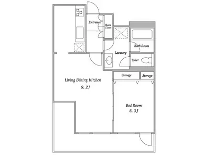 渋谷プロパティータワー(1LDK/15階)の間取り写真