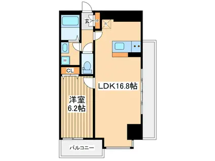 トキオ国立タワー(1LDK/11階)の間取り写真
