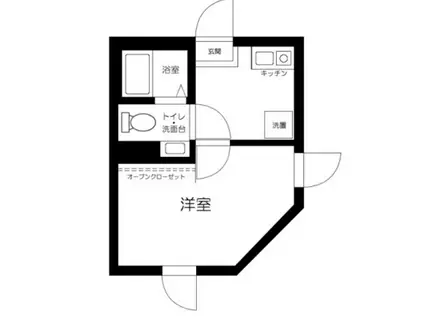 エクラ中台(1K/2階)の間取り写真