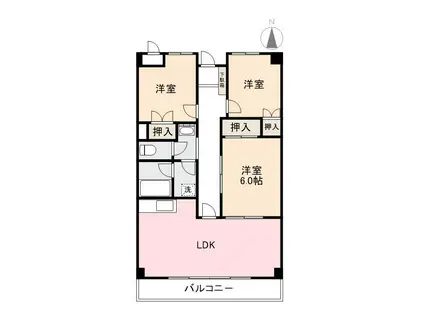 アルファエステート高松町(3LDK/1階)の間取り写真