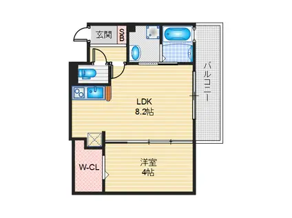 GI-ZIII(1LDK/3階)の間取り写真