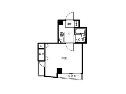 エトワールモリタ(1K/3階)の間取り写真