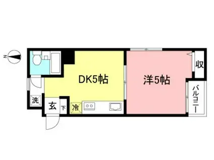 ハイムインパル(1DK/3階)の間取り写真