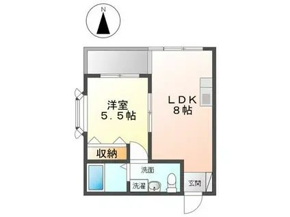 アプローズ(1LDK/1階)の間取り写真