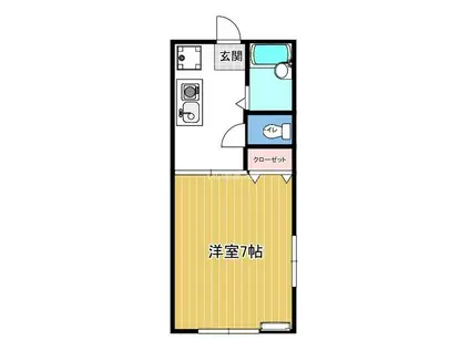 ベルメゾン(1K/1階)の間取り写真