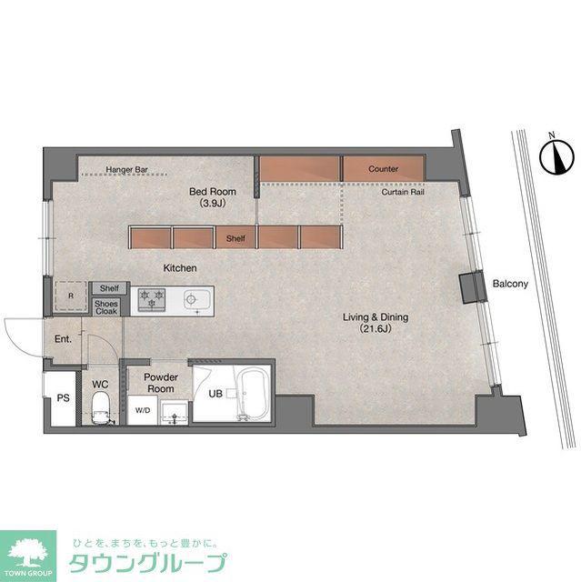PATH高円寺(ワンルーム/3階)の間取り写真