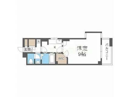 CITY SPIRE桜川II(1DK/8階)の間取り写真