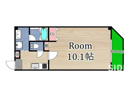 レクラン放出東(1K/5階)の間取り写真