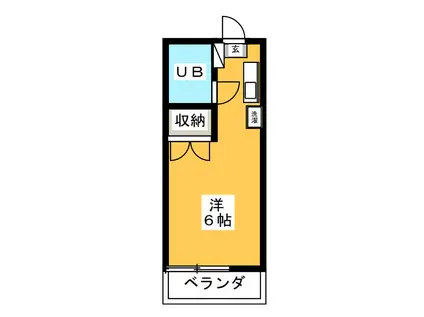 ベルドミール(ワンルーム/2階)の間取り写真