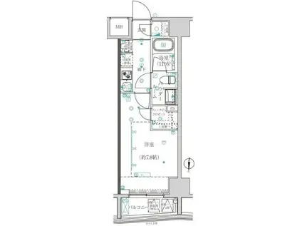 ARTESSIMO CORSO(1K/10階)の間取り写真