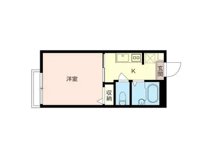 グランド-ル千歳烏山(1K/2階)の間取り写真