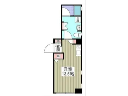 KUKAI TERRACE目黒通(ワンルーム/2階)の間取り写真