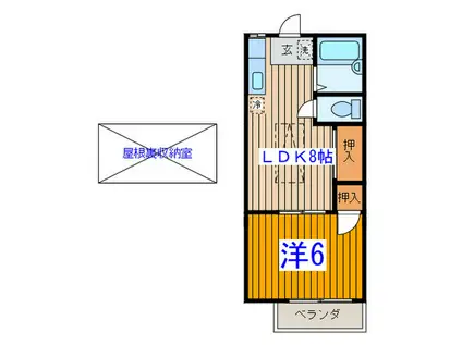 バードピア秋津1号館(1LDK/2階)の間取り写真
