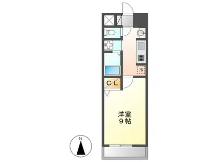 サニー金山(1K/6階)の間取り写真