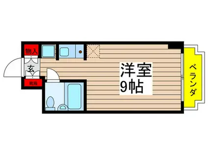 PLACE IN HORIKAMI(ワンルーム/2階)の間取り写真