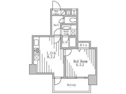 ホープシティ秋葉原(1LDK/4階)の間取り写真