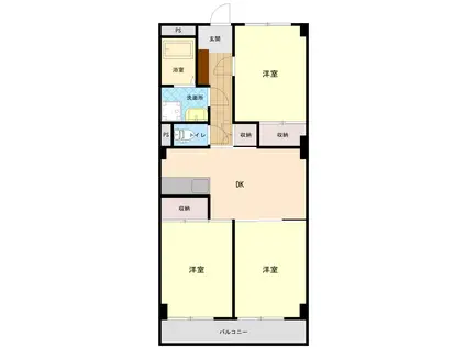 レジデンス西山(3DK/5階)の間取り写真