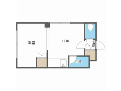 サニ プレイスN21E12(1DK/3階)の間取り写真