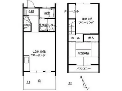 メゾン永福-永福2丁目-(2LDK/1階)の間取り写真