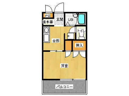 斎藤マンション(1K/3階)の間取り写真