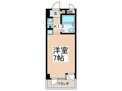 CKすずかけ台(1K/3階)の間取り写真