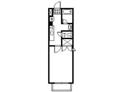 シェリーパレス大淀(1K/2階)の間取り写真