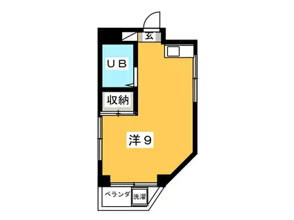 松ヶ谷ビル(ワンルーム/3階)の間取り写真