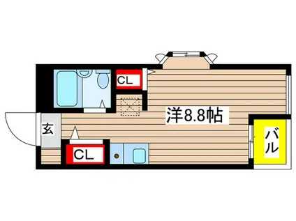 LE・VILLAGE日吉(ワンルーム/2階)の間取り写真