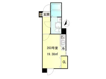 CFジオーレ西尾久(ワンルーム/2階)の間取り写真