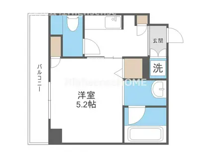 HUGE2(1K/5階)の間取り写真