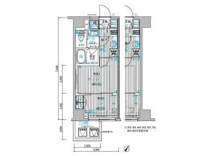 ブライズ川崎本町(2K/5階)の間取り写真