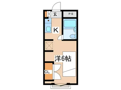 レクエルドやまな(1K/2階)の間取り写真