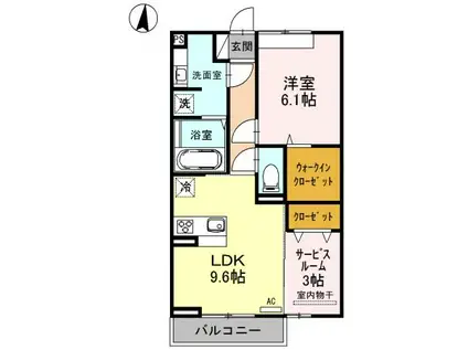 ピアット 101(1SLDK/1階)の間取り写真