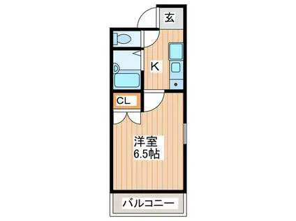 メゾンコーハツ(1K/2階)の間取り写真